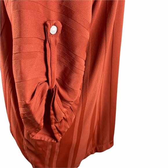 ANTHROPOLOGIE TINA + JO STRIPE SATIN TAB SLEEVE KIMONO TOP SMALL - Picture 9 of 13